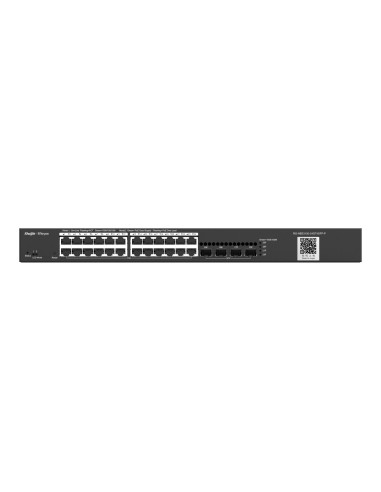 Ruijie Networks RG-NBS3100-24GT4SFP-P switch Gestionado L2 Gigabit Ethernet (10/100/1000) Energía sobre Ethernet (PoE) Negro