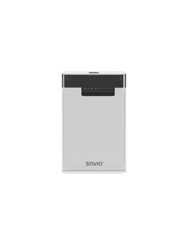 Savio AK-66 caja para disco duro externo Carcasa de disco duro/SSD Negro, Transparente 2.5"