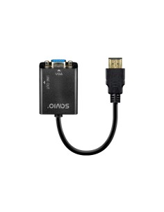 Savio AK-76 adaptador de cable de vídeo Negro