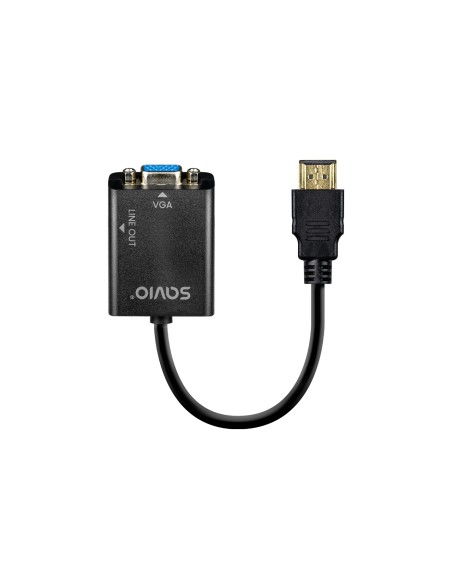 Savio AK-76 adaptador de cable de vídeo Negro