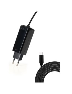 TooQ Cargador de portátil GAN USB-C PD 45W, Negro