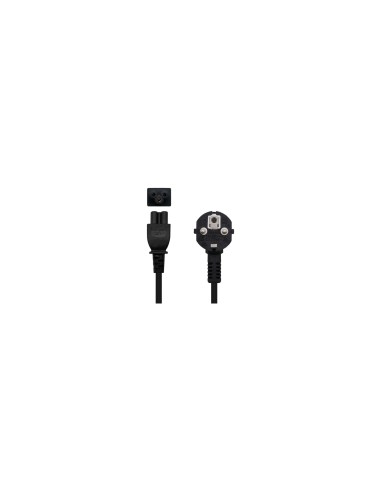 Nanocable Cable de Alimentación Trébol, CEE7 acodado/M-C5/H, Negro, 3 m
