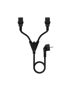 Nanocable Cable de Alimentación CEE7/M a 2xC13/H, Negro, 3 m