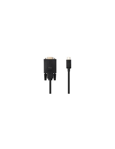 Nanocable Cable Conversor USB-C/M a VGA/M, 1.8 m, Negro