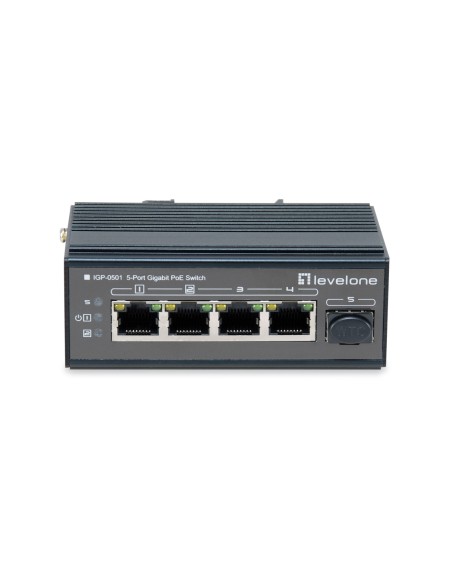 LevelOne IGP-0501 switch Gigabit Ethernet (10/100/1000) Energía sobre Ethernet (PoE) Negro