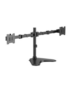 AISENS Soporte de Mesa Con Peana Eco Giratorio e Inclinable para Monitor/TV 20kg (3 Pivotes, 2 Brazos) de 17"-35", Negro