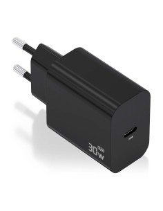 AISENS Cargador GaN 30W, 1xUSB-C PD3.0, Negro
