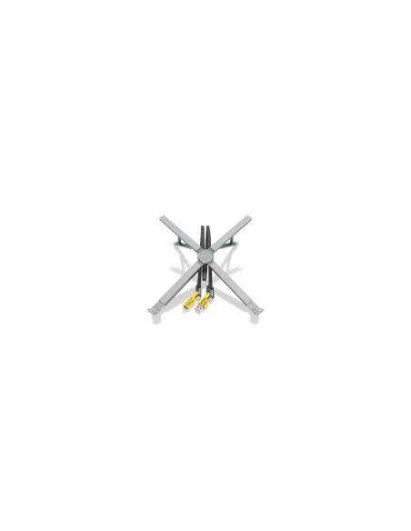 AISENS Soporte de Sobremesa Ajustable Para Portail / Tablet Con USB-C Docking 4 en 1, Gris
