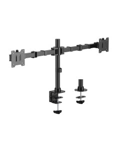 AISENS Soporte de Mesa Eco Giratorio e Inclinable para Monitor/TV 20kg (3 Pivotes, 2 Brazos) de 17"-35", Negro