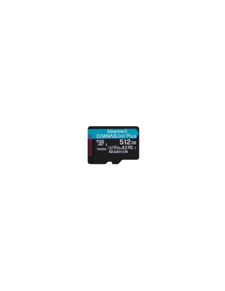 Kingston Technology Tarjeta microSDXC Canvas Go Plus Gen4 de 512 GB, 200 MB/s, A2 U3 V30 y adaptador