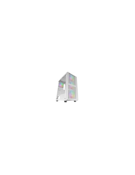Mars Gaming MC-VAULT, Caja Gaming ATX, 4x Ventiladores ARGB 120mm, Panel Frontal Mesh con Diseño Vertical, Ventana Lateral Crist