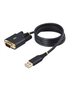 StarTech.com Cable Adaptador USB a Serie de 1m - Serial - Retención COM - FTDI - Adaptador USB-A a DB9 RS232 - con Tornillos DB9