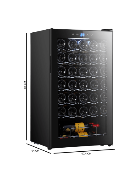 Vinoteca Bolero GrandSommelier 34030 Black Compressor