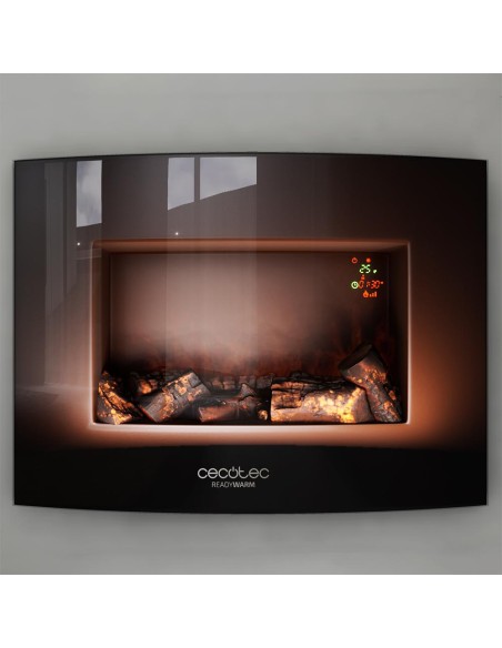 Chimenea electrica decorativa de pared Ready Warm 2200 Curved Flames