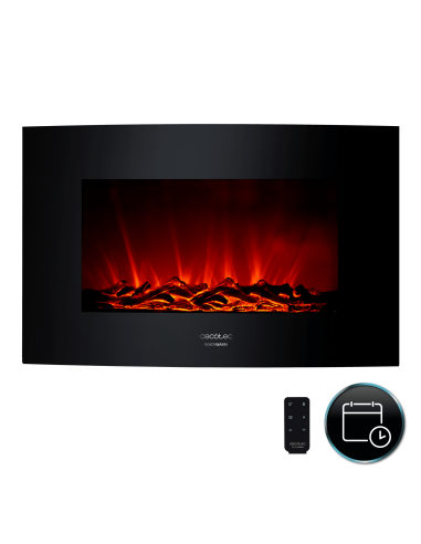 Chimenea electrica decorativa de pared Ready Warm 3500 Curved Flames
