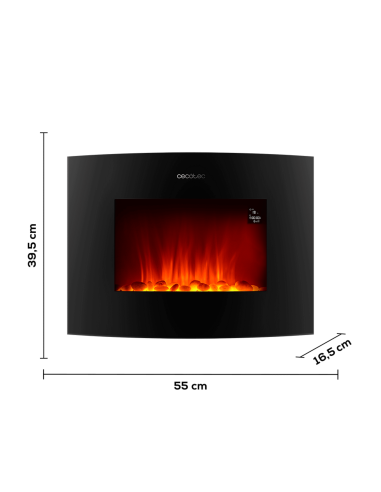 Ready Warm 2250 Curved Flames Connected