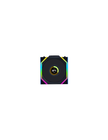 Lian Li UNI FAN SL Wireless LCD 120 Reverse Blade Carcasa del ordenador Ventilador 12 cm Negro 3 pieza(s)