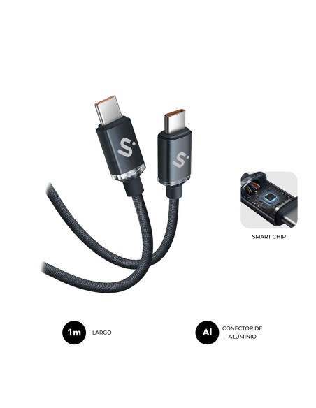 SUBBLIM CABLE OPTIMUS 60W C-C 1m BLACK