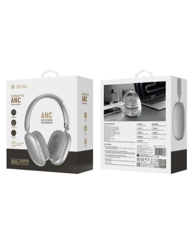 DEVIA AURICULAR BLUETOOTH ANC EARBASS PRO2 PLATA