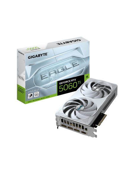 GIGABYTE GeForce RTX 5060 Ti EAGLE OC ICE 8G Tarjeta Gráfica ? 8 GB GDDR7, 128 bits, PCI-E 5.0, 2617 MHz Frecuencia del núcleo, 