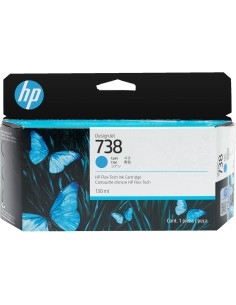 HP Cartucho de tinta cian DesignJet 738 de 130 ml
