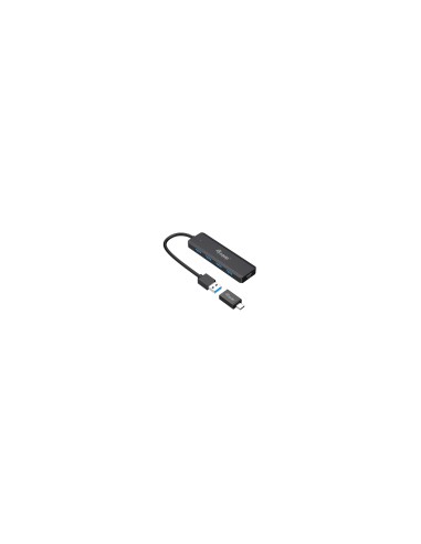 Equip 128959 hub de interfaz USB 3.2 Gen 1 (3.1 Gen 1) Type-A 5000 Mbit/s Negro