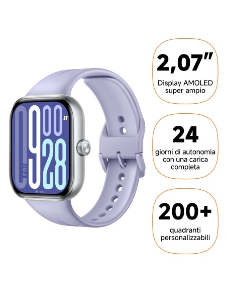 Xiaomi Watch 5 5,26 cm (2.07") AMOLED Digital 432 x 514 Pixeles Pantalla táctil Púrpura