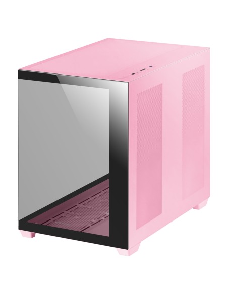 Mars Gaming MCV4 Rosa, Torre Gaming Custom XXL E-ATX, Ventana Cristal Templado Lateral y Frontal Sin Marco, Estructura Modular D