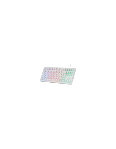 Mars Gaming MK023, Teclado Gaming TKL, Tecnología Híbrida H-Mech, Iluminación FRGB Rainbow, Anti-ghosting, Compatibilidad Univer