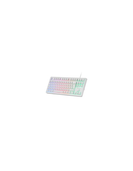 Mars Gaming MK023, Teclado Gaming TKL, Tecnología Híbrida H-Mech, Iluminación FRGB Rainbow, Anti-ghosting, Compatibilidad Univer