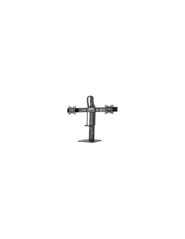 AISENS Soporte De Mesa Pro Contrapeso Giratorio E Inclinable Para 2 Monitores 6kg De 17-27P Negro