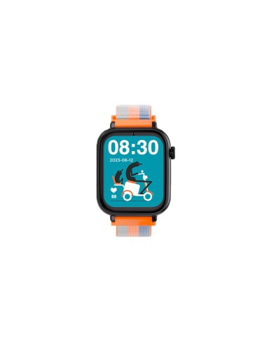 SmartWatch SaveFamily Reloj GPS SaveWatch Plus Negro Correa Tela Acid Orange