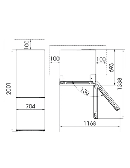 Frigorífico Bolero CoolMarket Combi 495 Dark E