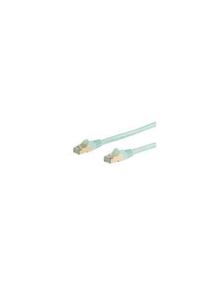 StarTech.com Cable de 10m de Red Ethernet CAT6a Aqua RJ45 STP