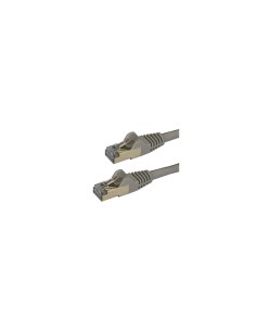 StarTech.com Cable de 0,5m de Red Ethernet RJ45 Cat6a Blindado STP - Cable sin Enganche Snagless - Gris