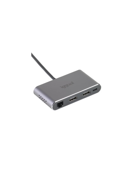 iggual Hub C 8 en 1 2xHDMI 2xUSB 2xSD RJ45 PD100W