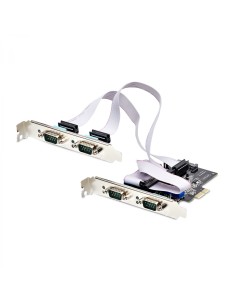 StarTech.com Tarjeta Serie PCI Express de 4 Puertos DB9 - Serial RS232/RS422/RS485 - TAA - UART 16C1050 - ESD de Nivel 4 - con B