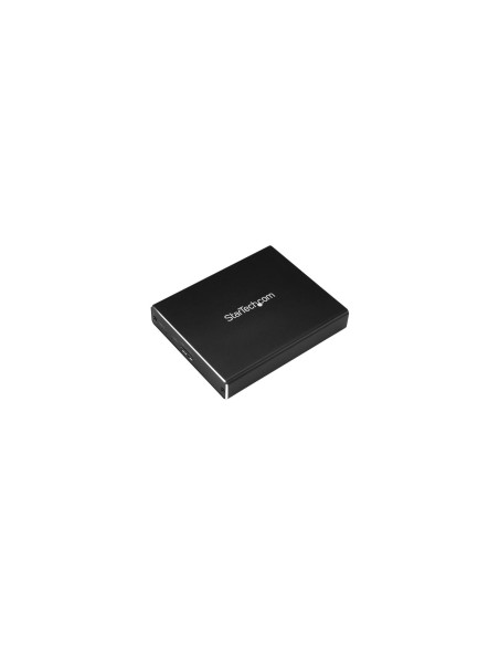 StarTech.com Caja de Dos BahÍ­as M.2 NGFF - USB 3.1 (10Gbps) - RAID - Caja Externa USB-C y USB-A de Aluminio - Negro