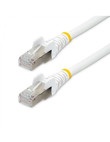StarTech.com Cable de 7,5m de Red Ethernet CAT6a - Blanco - Low Smoke Zero Halogen (LSZH) - 10GbE - 500MHz - PoE++ de 100W - Sna
