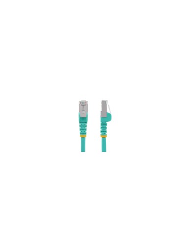 StarTech.com Cable de 5m de Red Ethernet CAT6a - Aguamarina - Low Smoke Zero Halogen (LSZH) - 10GbE - 500MHz - PoE++ de 100W - S
