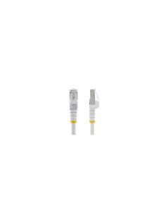 StarTech.com Cable de 5m de Red Ethernet CAT6a - Blanco - Low Smoke Zero Halogen (LSZH) - 10GbE - 500MHz - PoE++ de 100W - Snagl 2