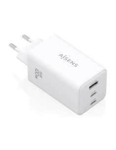 AISENS Cargador GaN 100W, 2x USB-C PD3.0 QC4.0 QC5.0, 1x USB-A QC3.0, Blanco