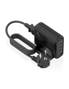 AISENS Cargador Sobremesa GaN 140W, 3x USB-C PD3.1 QC4.0 QC5.0, 1x USB-A QC3.0, Negro