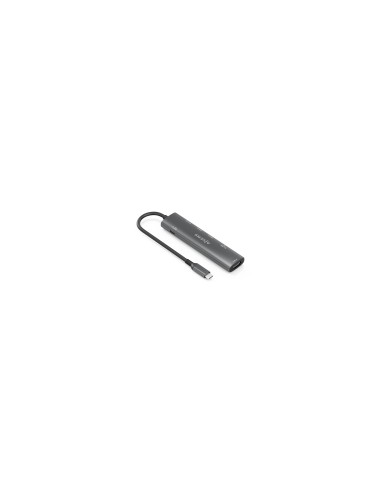 AISENS USB-C Dock 7 en 1, USB-C A, 1x HDMI, 2x USB-A USB2.0, 1x USB-A USB3.0, 1x USB-C PD 100W, 1x SD, 1x MicroSD, Gris, 15cm