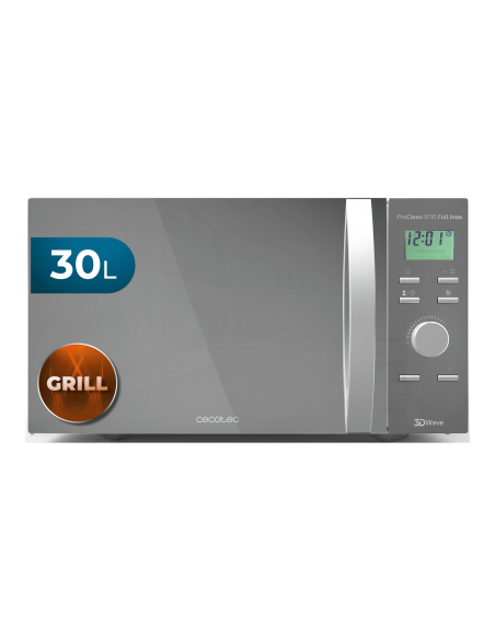Microondas 30L Con Grill Proclean 9110 Full Inox