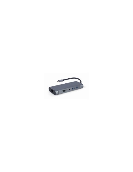 Gembird A-CM-COMBO7-01 hub de interfaz USB 3.2 Gen 1 (3.1 Gen 1) Type-A 625 Mbit/s Gris