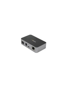 StarTech.com Hub USB-C de 3 Puertos con Puerto de Red Ethernet - 10Gb - Alimentado - Negro Gris