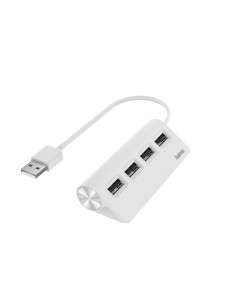USB Hub, 4 Puertos, 480 Mbps Blanco