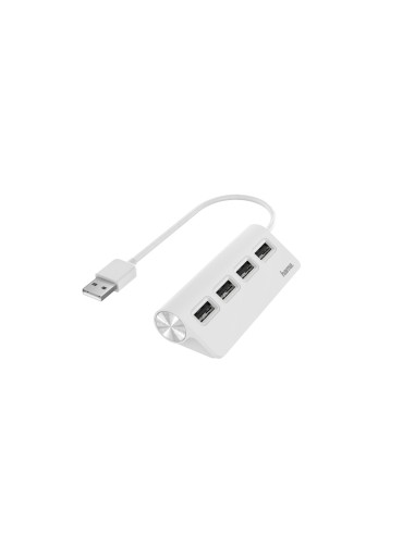 USB Hub, 4 Puertos, 480 Mbps Blanco