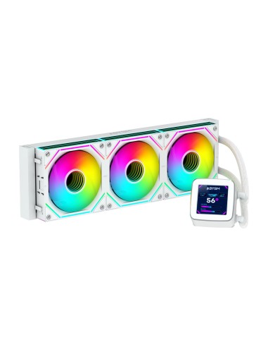 ABYSM Oceanic LCD 360 ARGB Procesador Kit de refrigeración líquida 12 cm Blanco 1 pieza(s)
